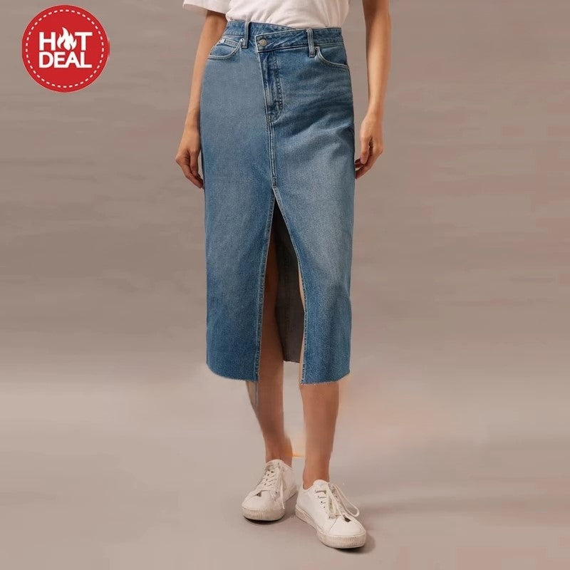 Ladies Korean Denim Long Skirt (BUY 1 TAKE 1 FREE)