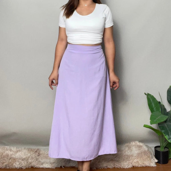 Alicia Cotton Linen Long Skirt (Buy1Take1FREE)