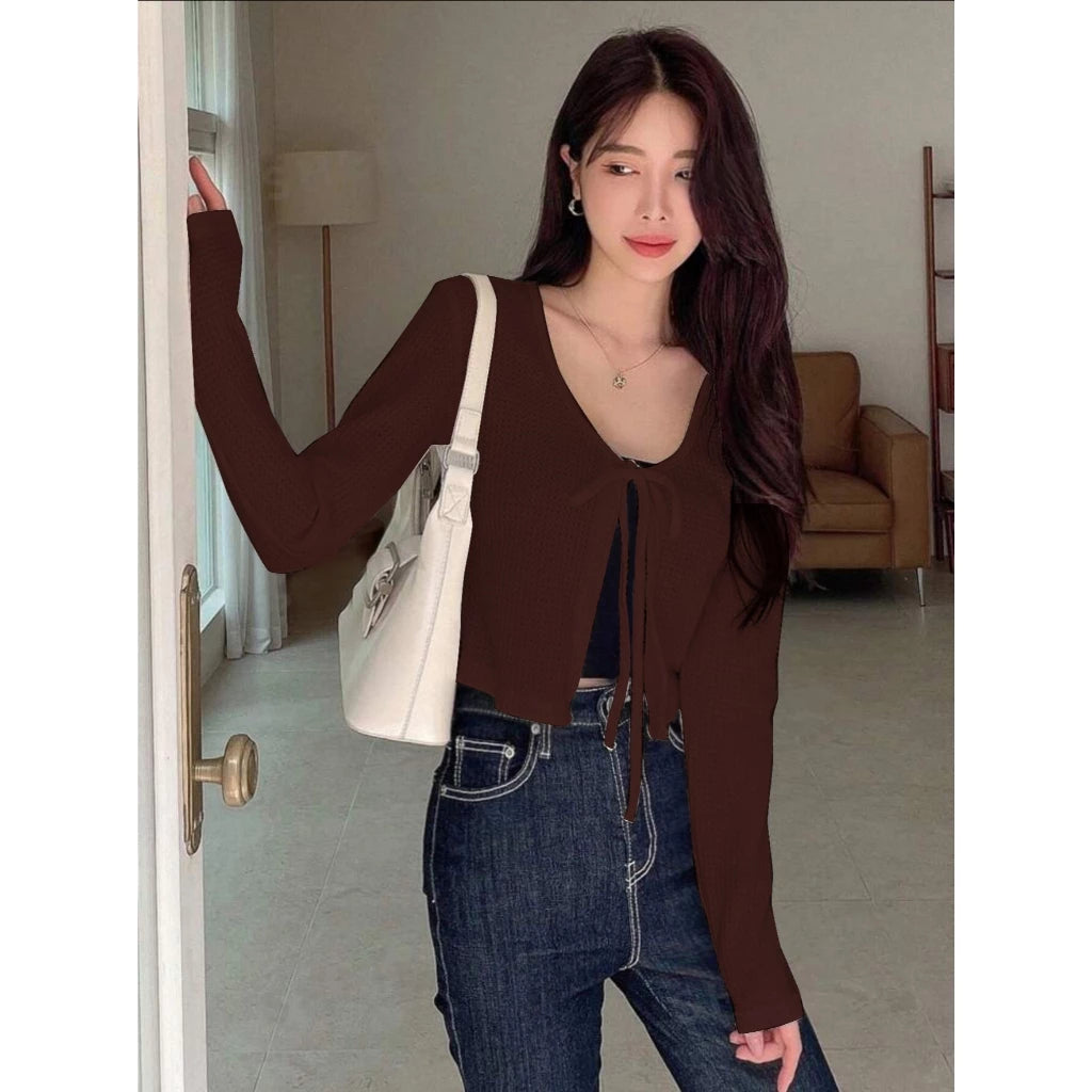 KOREAN PREMIUM KNITTED WAFFLE CARDIGAN BUY 2 TAKE 1 FREE