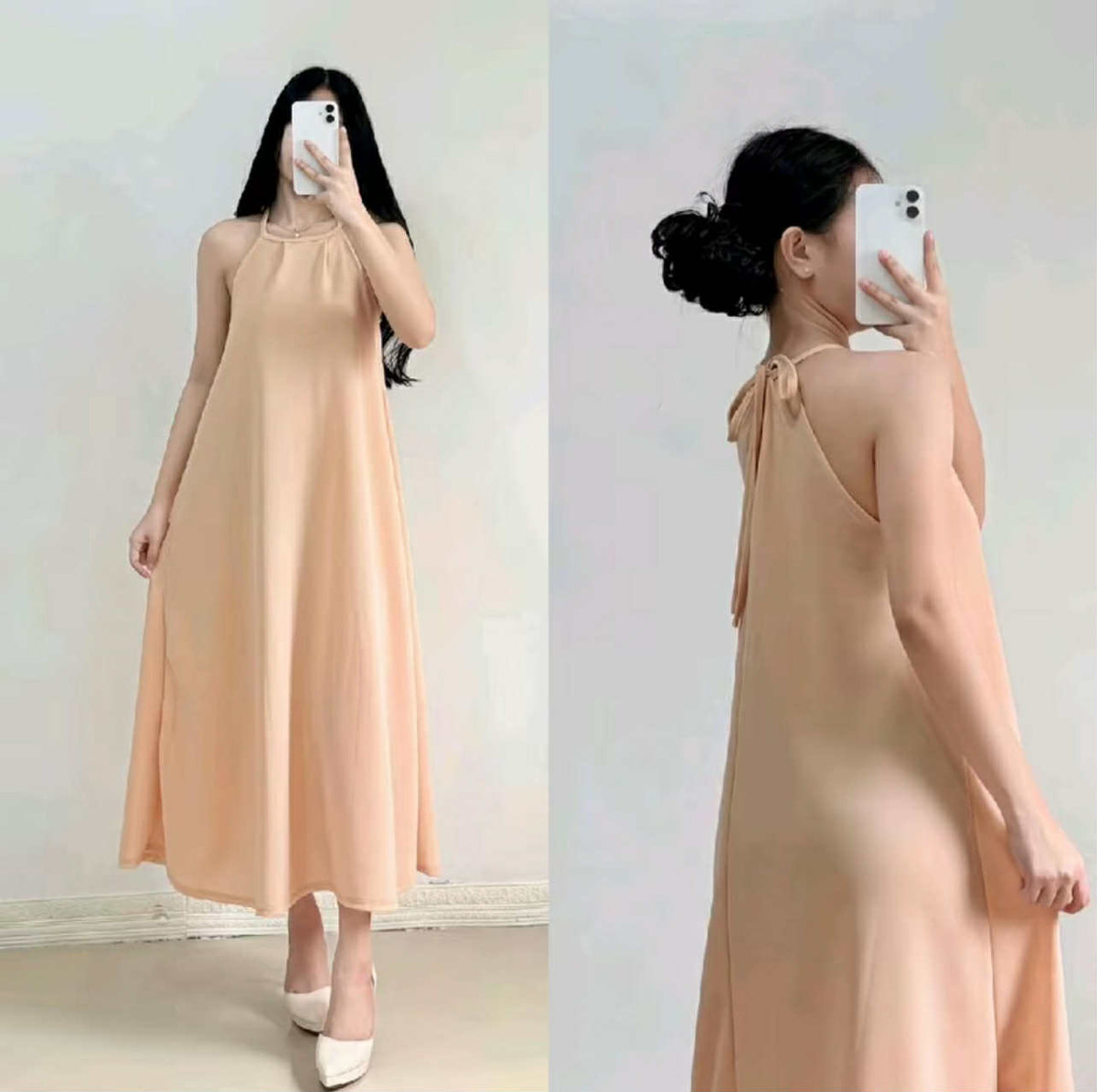 KOREAN STYLE LONG DRESS BUY 1 TAKE 1 FREE