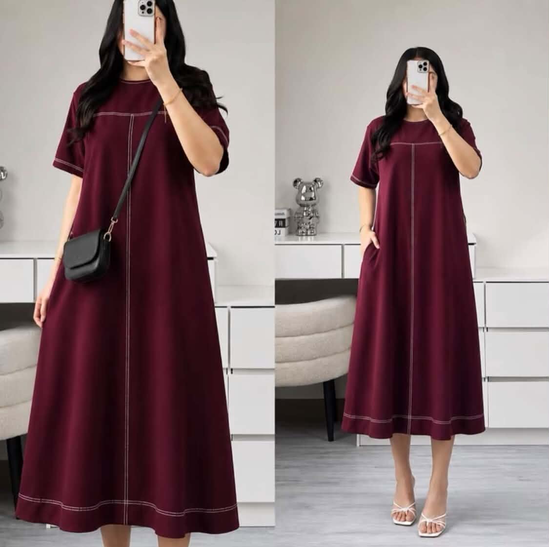 VICTORIA MIDI DRESS (BUY 1 TAKE 1)