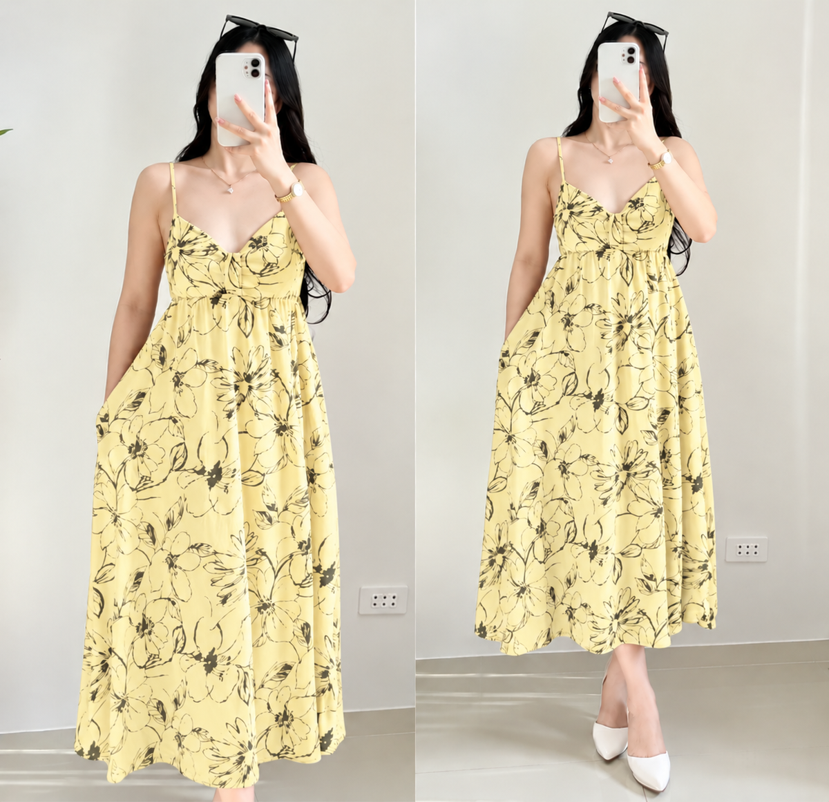 ANTONETTE PADDED LONG DRESS (BUY TWO TAKE ONE)