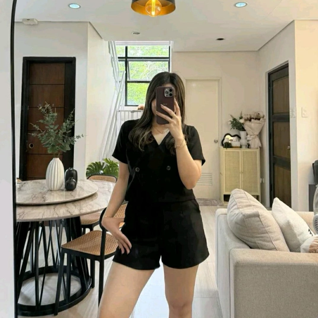 BIANCA COORDINATES Elegant Blouse & Short BUY 1 TAKE 1 FREE