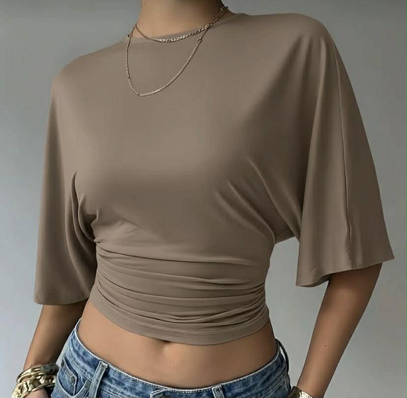 JAS CASUAL TOP Knitted Fabric Round Neck (BUY 1 TAKE 1)