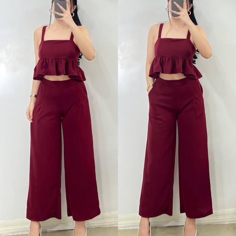 CREPE OVERALL TERNO PANTS ( BUY 1 TAKE 1 )