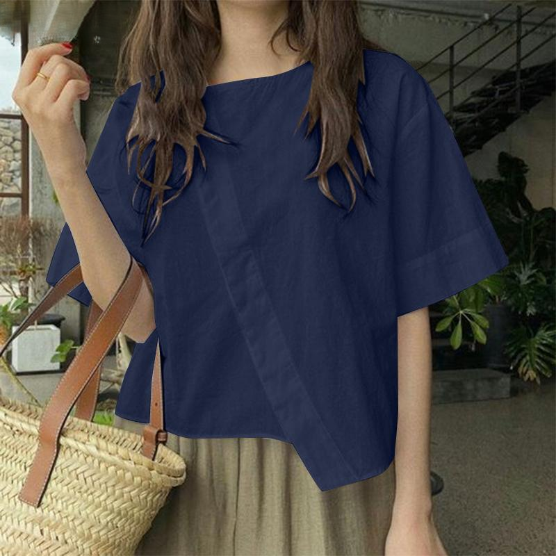 SHEILA ASYMMETRICAL LINEN TOP (BUY 1 TAKE 1 FREE)