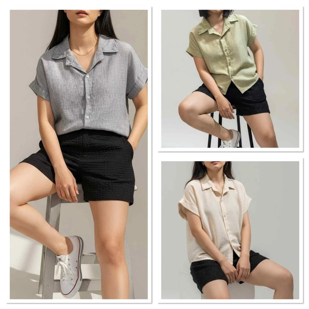Premium Polo Linen Top