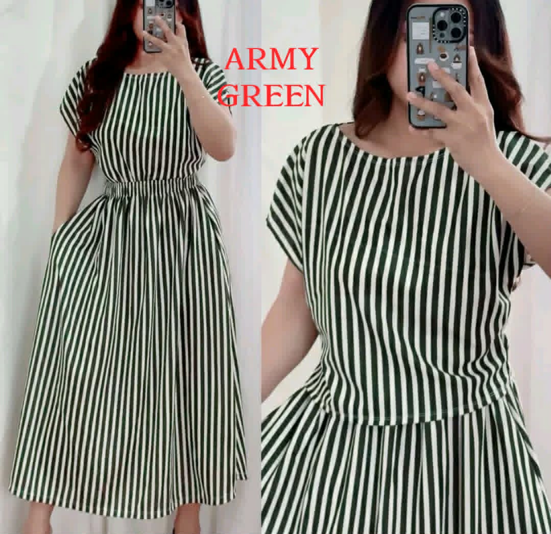 VALERIE STRIPE TOP AND MAXI SKIRT ( BUY 1 TAKE 1 )