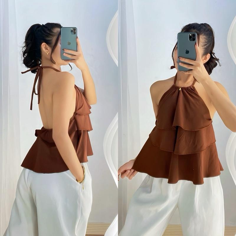 GEORGETTE HALTER LAYER TOP BUY 1 TAKE 1