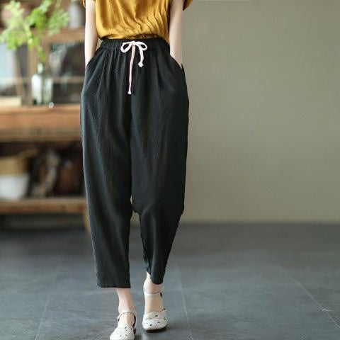 KOREAN LINEN CASUAL PANTS [Buy 1 Take 2 FREE]