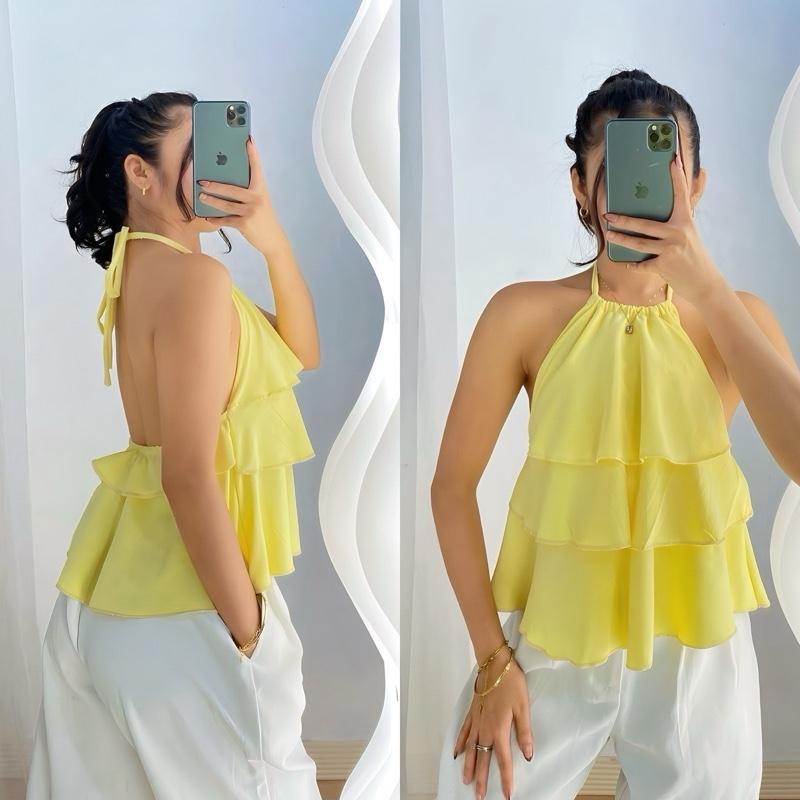 GEORGETTE HALTER LAYER TOP BUY 1 TAKE 1