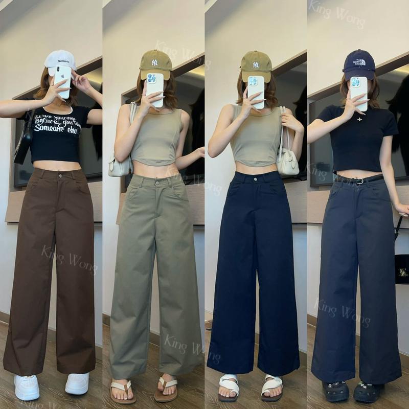 Casual   Wide Leg Mopping Trousers for Women's  BUY 1 TAKE 1