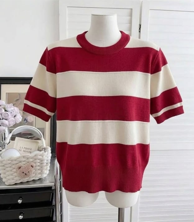 KOREAN KNITTED SHORT SLEEVE TOP (BUY 1 TAKE 1)