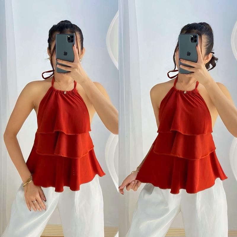 GEORGETTE HALTER LAYER TOP BUY 1 TAKE 1