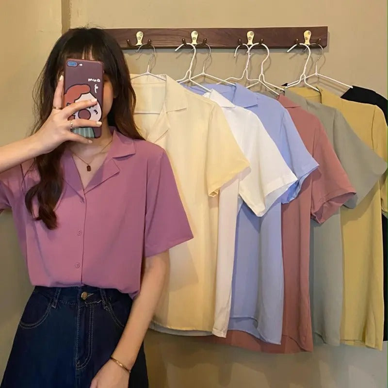 JAPANESE CASUAL BASIC POLO TOP (BUY 1 TAKE 1 FREE)