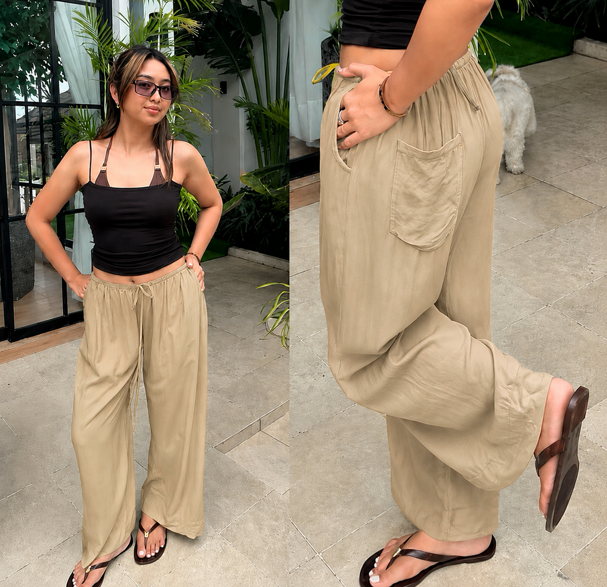 Japanese Casual Wideleg linen