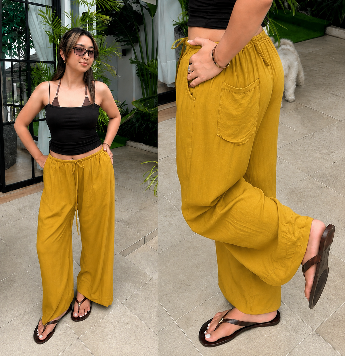 Japanese Casual Wideleg linen