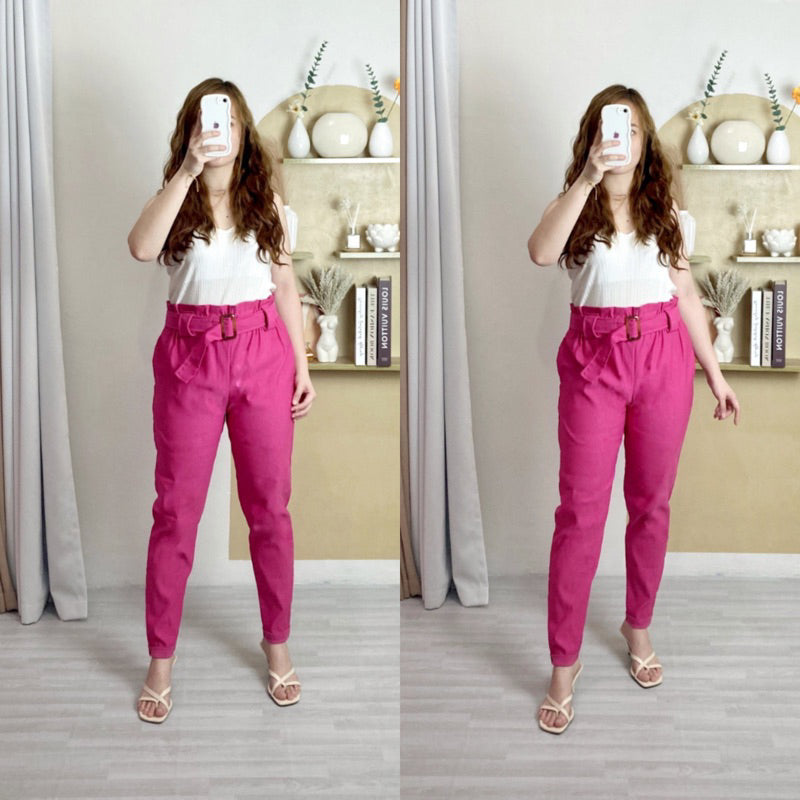 Plain Buckle Trouser Pants [BUY1TAKE1FREE]