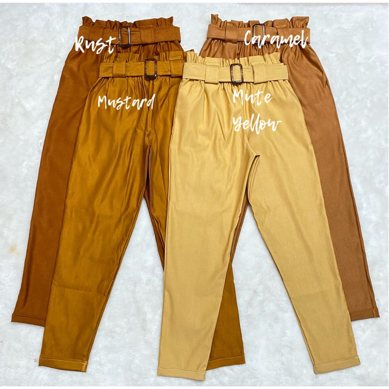 Plain Buckle Trouser Pants [BUY1TAKE1FREE]