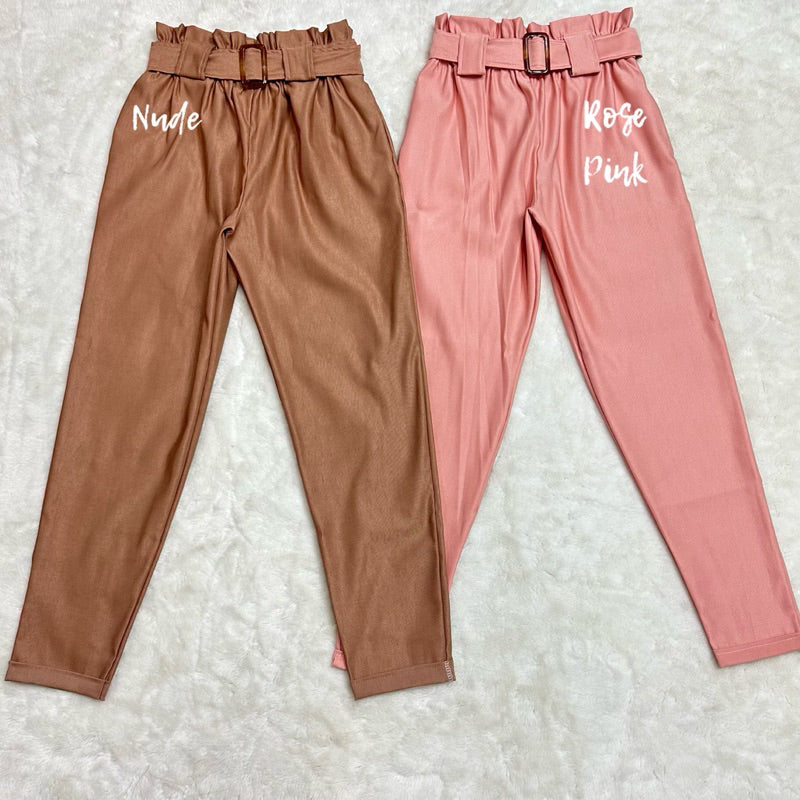 Plain Buckle Trouser Pants [BUY1TAKE1FREE]