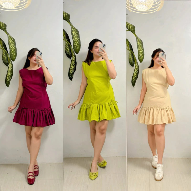 Cotton Linen Casual Mini Dress