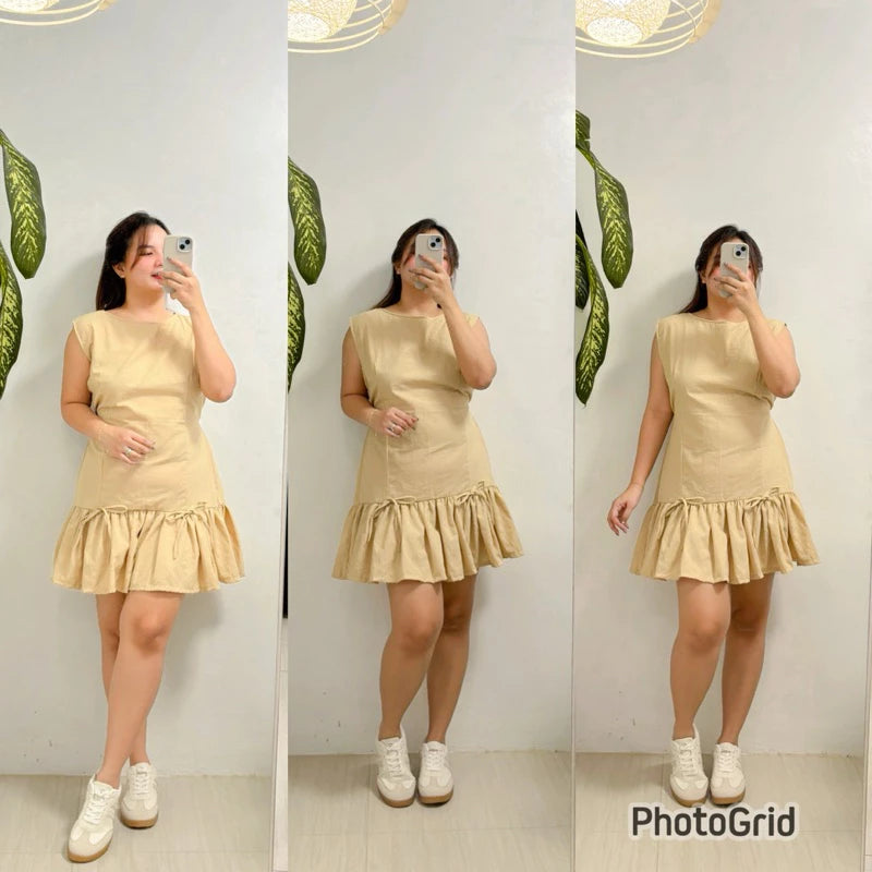 Cotton Linen Casual Mini Dress