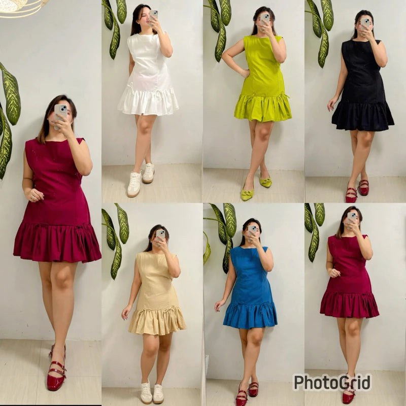 Cotton Linen Casual Mini Dress