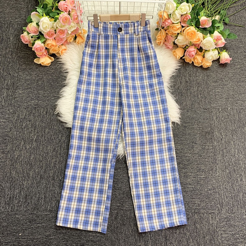 Plaid Loose Casual Trousers [Buy1Take1FREE]