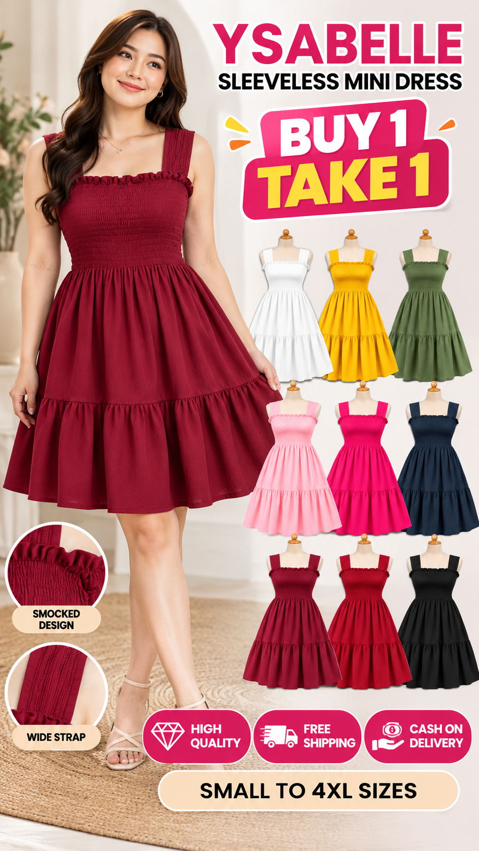 YSABELLE SLEEVELESS MINI DRESS