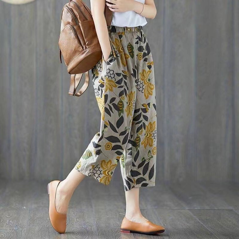 2022 Korean Floral Pants