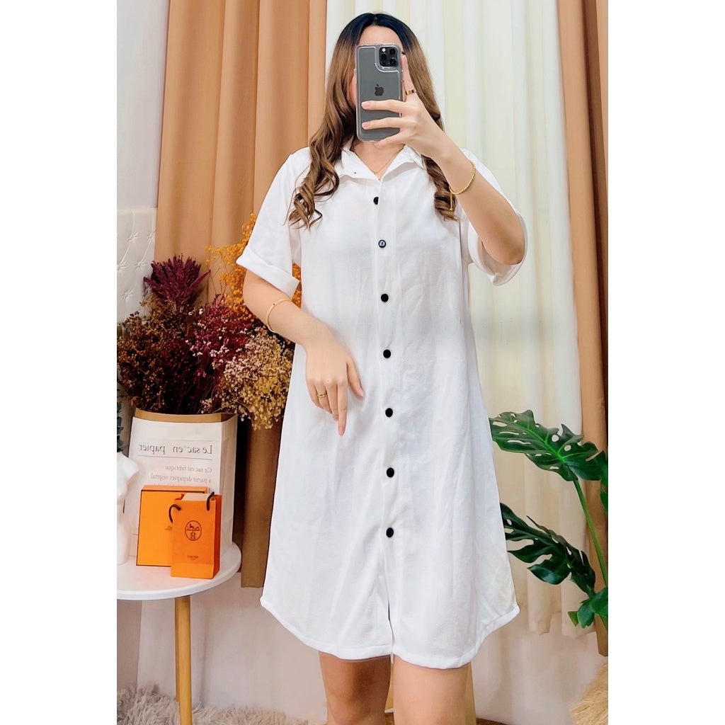 BANGKOK BUTTON POLO DRESS [ Buy 1 Take 1 FREE ]