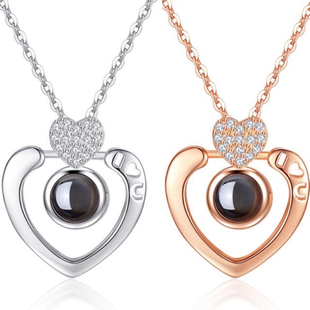 ILOVEYOU Projection Pendant Necklace Valentines Gift [BUY 1 TAKE 1 FREE]