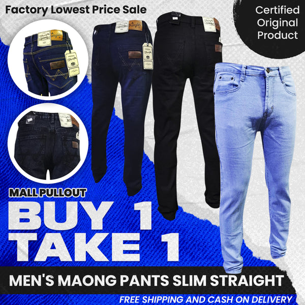2023 Maong Pants Stretchable Skinny Jeans [ BUY 1 TAKE 1 FREE ]