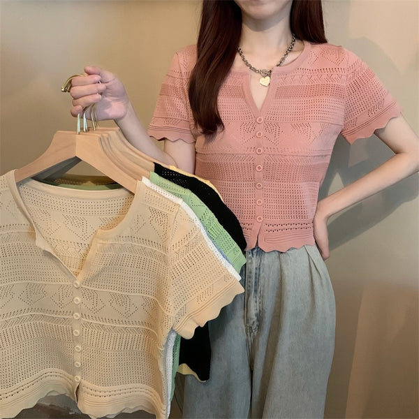Buy1take1 Korean Knitted Tshirt Top