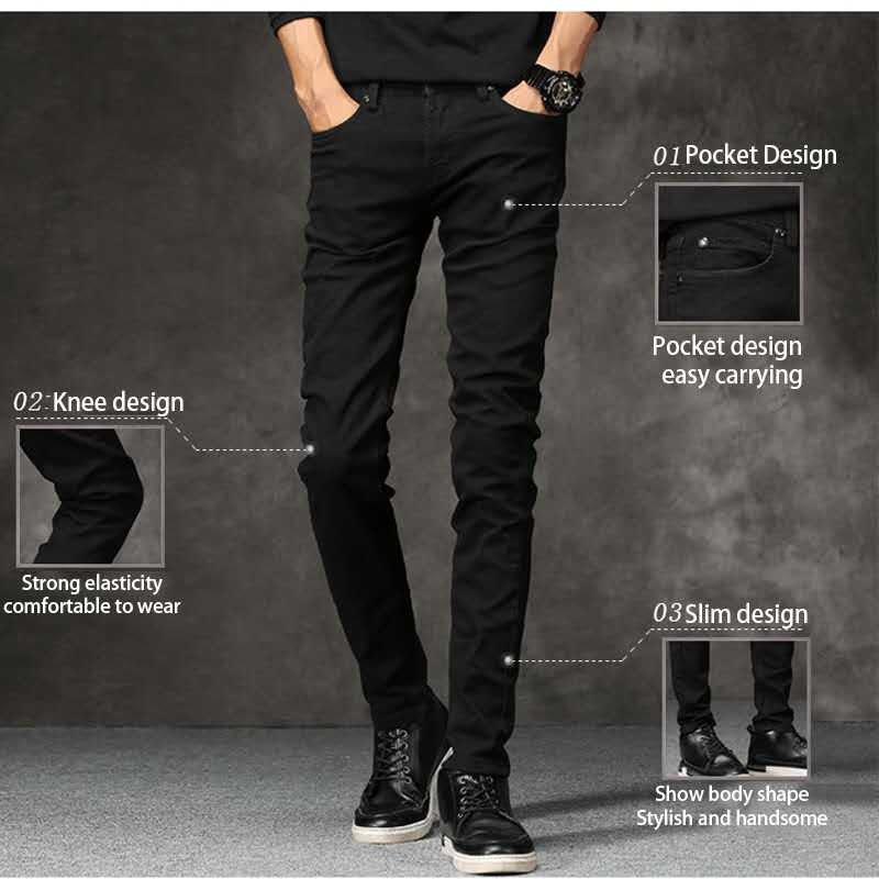 Men's Maong Pants Slim Straight [ BUY 1 TAKE 1 FREE ]