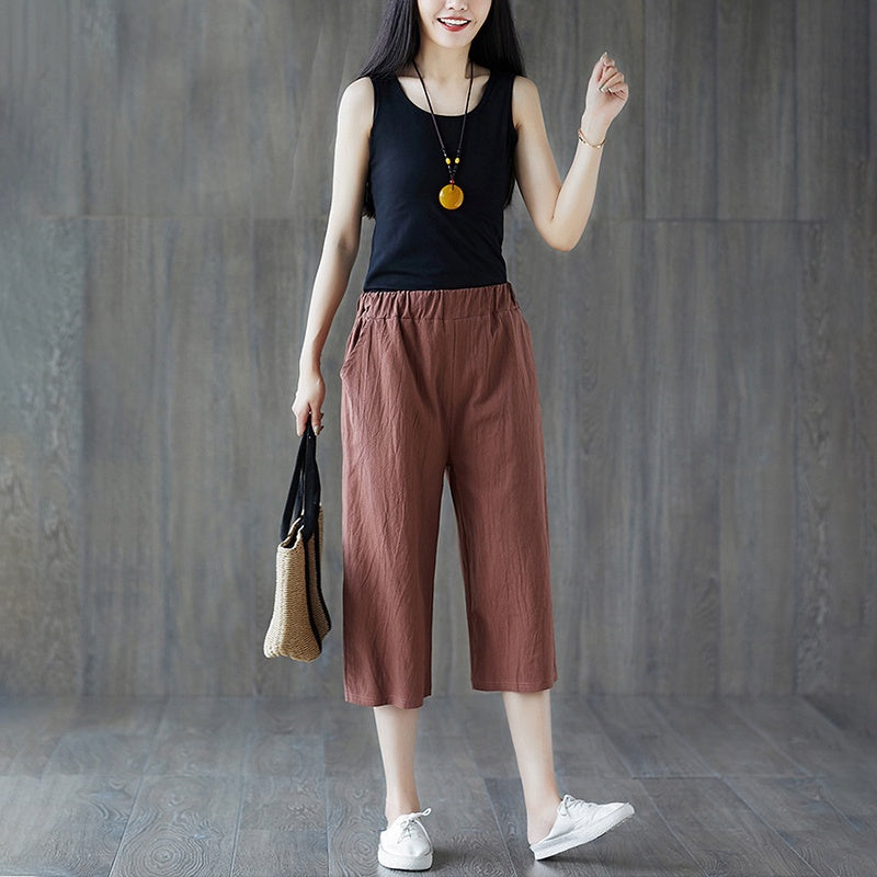Tokong Square Pants Cotton Linen S-XXXL [Buy 1 Take 1 FREE]