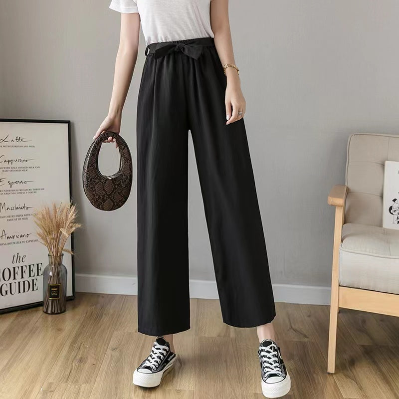 Straight Cut New Adult Fashion Trendy Garterized Wide Leg Pants [BUY1TAKE1FREE]