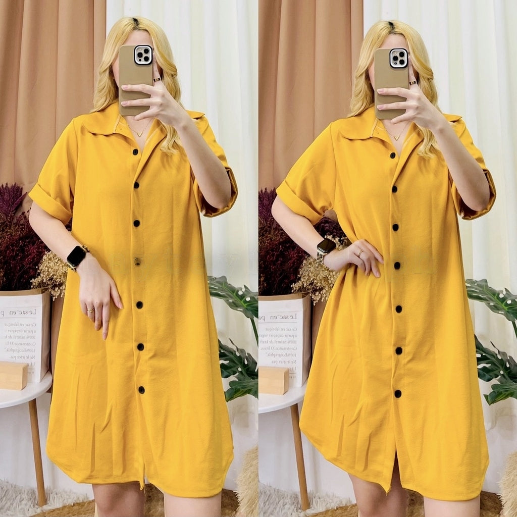 BANGKOK BUTTON POLO DRESS [ Buy 1 Take 1 FREE ]