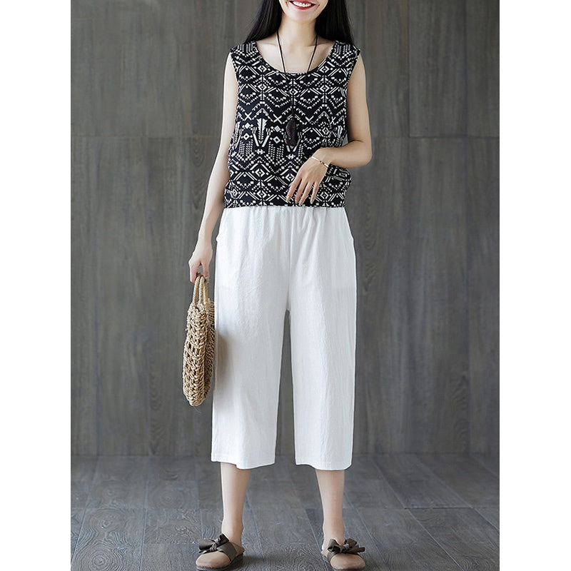 Tokong Square Pants Cotton Linen S-XXXL [Buy 1 Take 1 FREE]