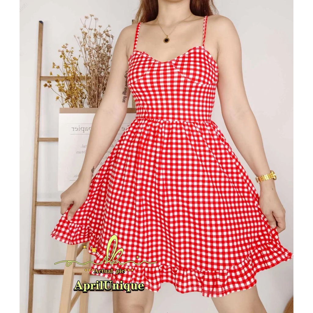 Trendy Dress Checkered Crepe Dress [Buy1Take2]