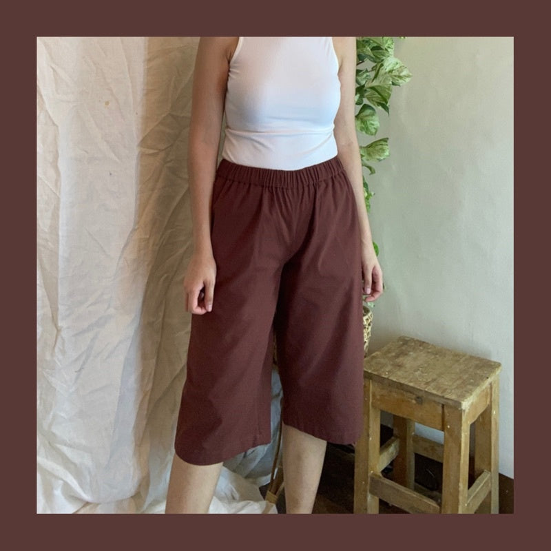 [BUY 1 TAKE 1 FREE] Wide Leg Capri Pants