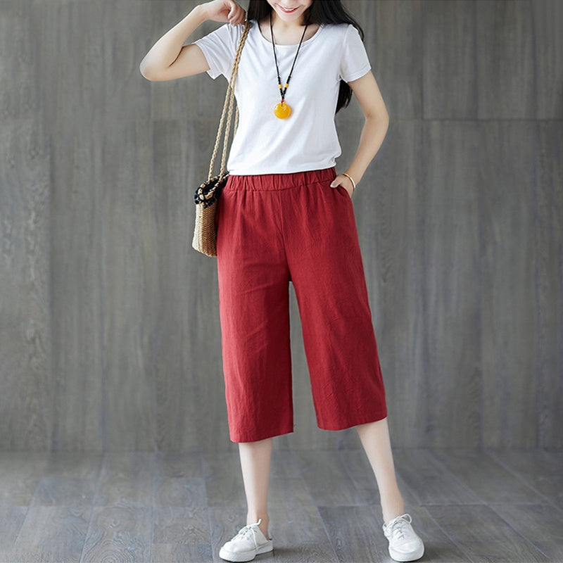 Tokong Square Pants Cotton Linen S-XXXL [Buy 1 Take 1 FREE]