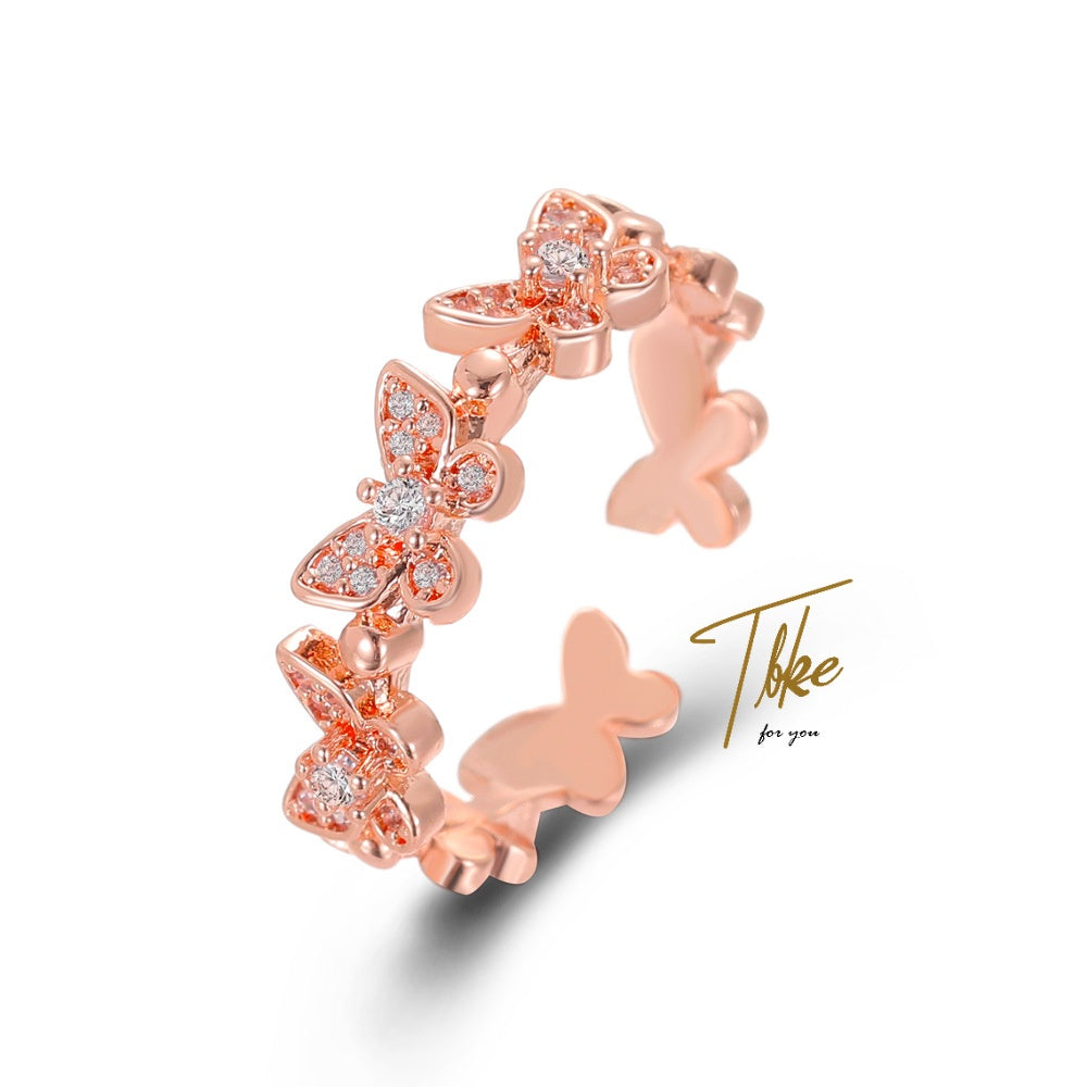 Korean 18k Gold Butterfly Adjustable Ring VALENTINES GIFT [Buy 1 take 1 FREE]