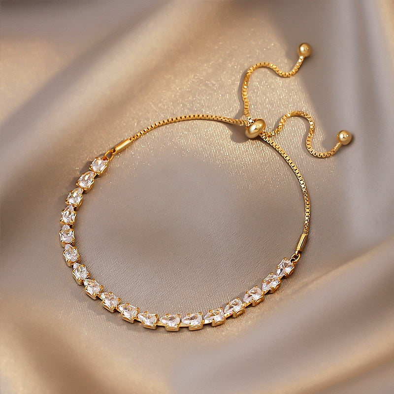 18k Gold birthstone adjustable bracelet VALENTINES GIFT (70% OFF)