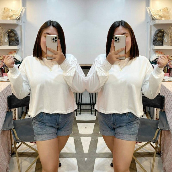 Buy1Take1 Brooklyn Longsleeve Semi Cropped Top