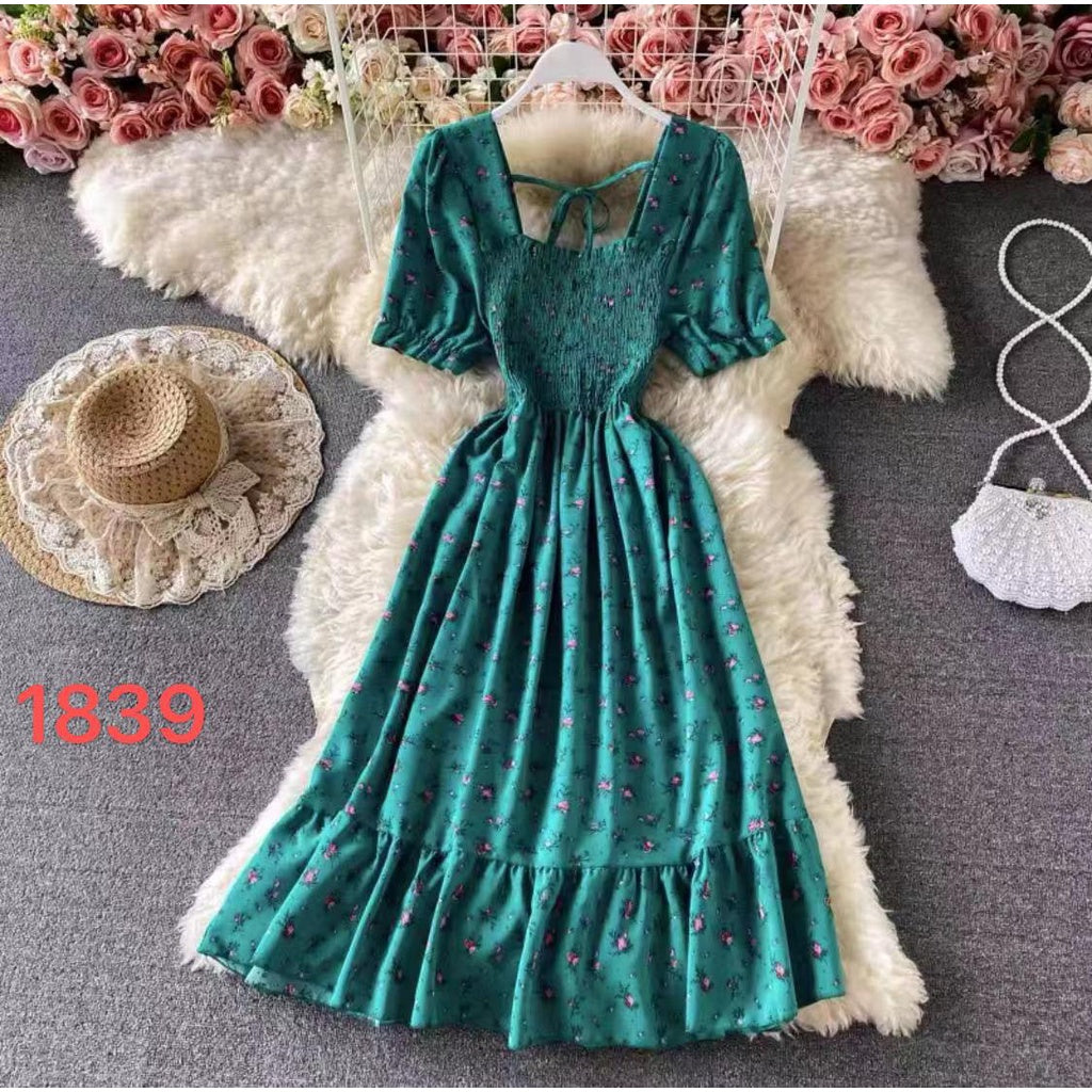 Korean Summer Floral Dress {BUY1TAKE1 FREE}