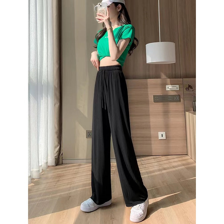 Highwaist Wide Leg Baggy Pants For Women's [BUY1TAKE1FREE]