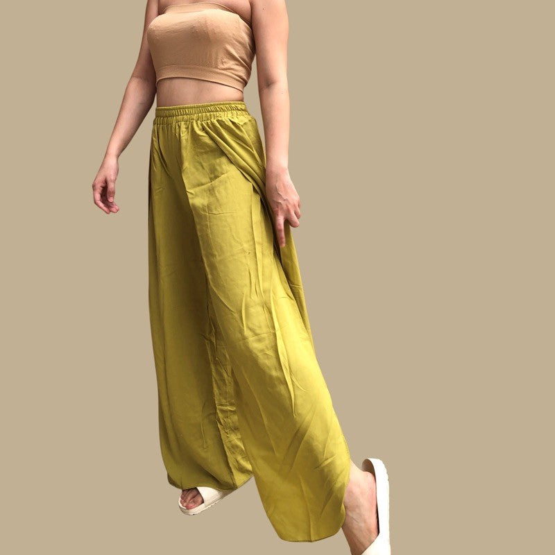 Boho Highwaist Slit Wide Leg Pants [BUY1TAKE1FREE]