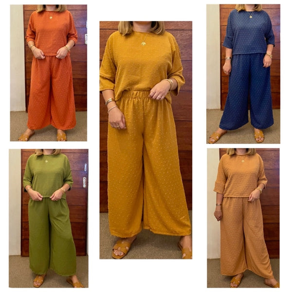 Buy1Take 1 Swiss Dot Top and Pants Terno