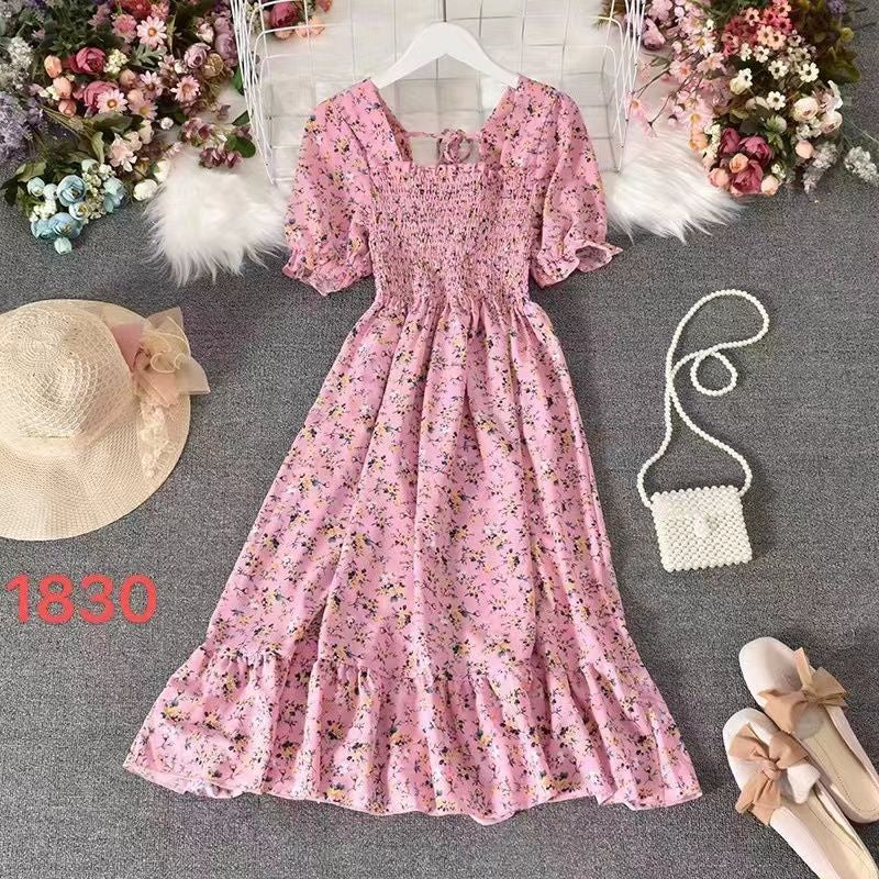 Korean Summer Floral Dress {BUY1TAKE1 FREE}